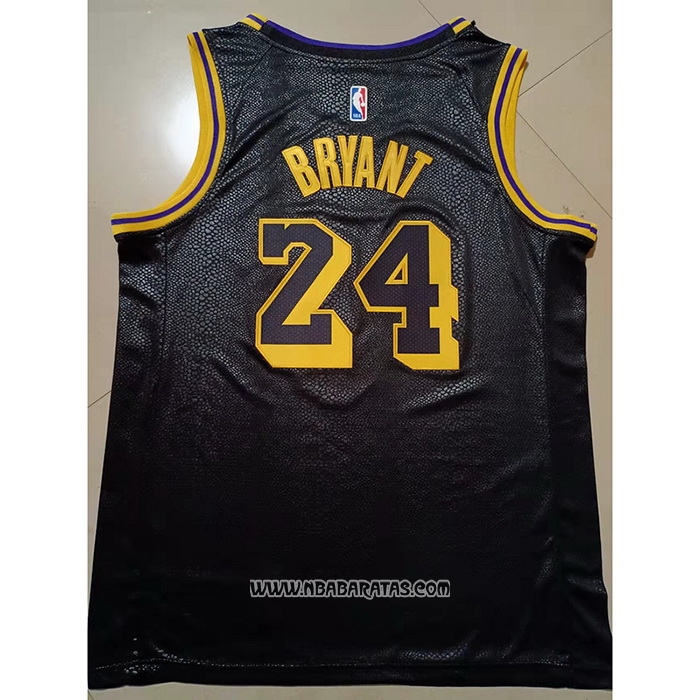 Camiseta Los Angeles Lakers Kobe Bryant #8 24 Black Mamba Negro